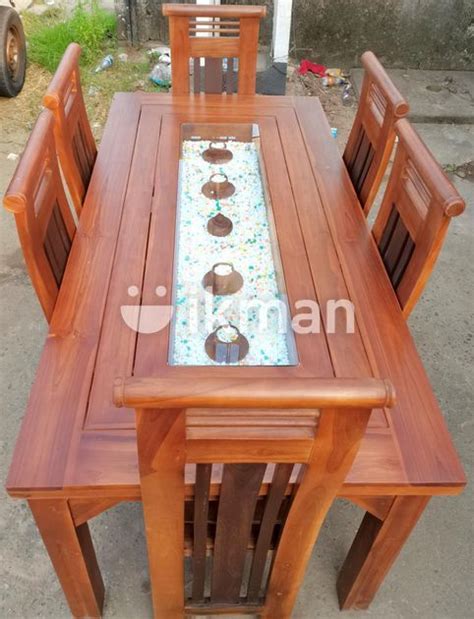 Teak Heavy Dining Table With Chairs Code For Sale Kaduwela