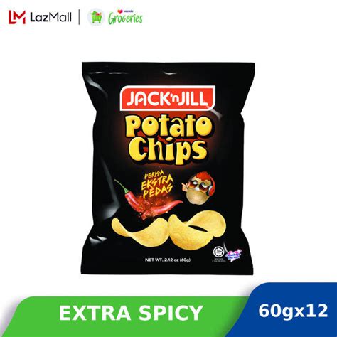Jack NJill Potato Chips Extra Hot Spicy 60g X 12 Lazada