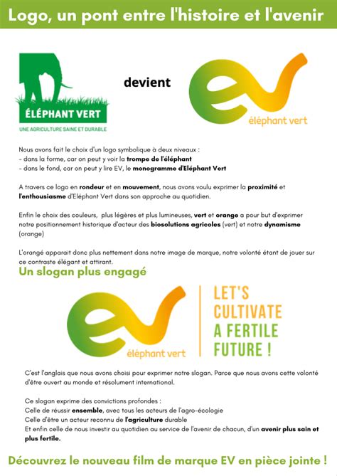 La Nouvelle Image De Marque Dev El Phant Vert