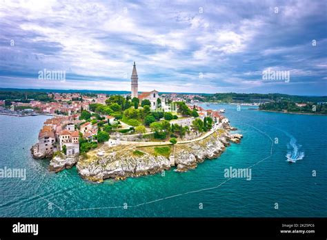 Rovinj Waterfront Town Of Rovinj Historic Peninsula Aerial View