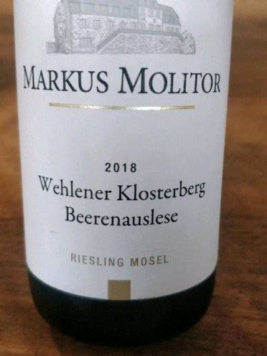 Markus Molitor Wehlener Klosterberg Riesling Beerenauslese Vivino Us