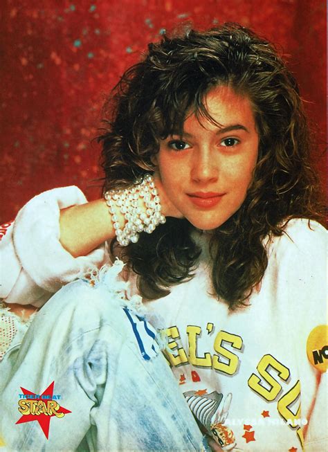 Alyssa Milano Angels Song Sweatshirt Tiger Beat Star April 1989