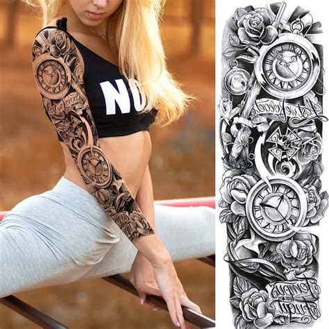 Nezar Maori Temporary Tattoo Sleeve Sheets Tiki Turtle Manta