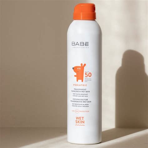 ᐉ Babe Pediatric Transparent Sunscreen Wet Skin SPF 50 Дитячий cонцезахисний спрей прозорий