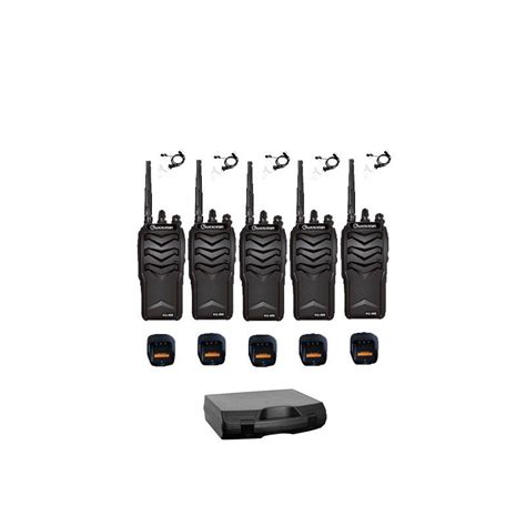 Set Van 5 Wouxun KG 988 UHF IP66 8Watt Portofoon Beveiliging Oortje En