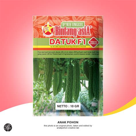 Jual 1 PACK Benih Pare DATUK F1 Paria Hijau Hibrida Seeds BINTANG