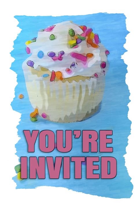 cupcake poster invitation  stock photo public domain pictures