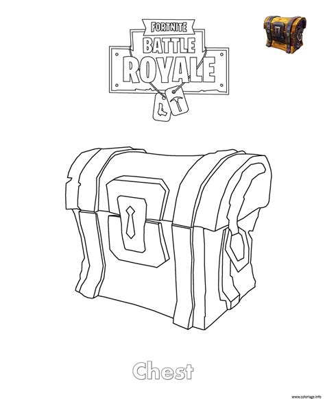 Coloriage Chest Fortnite - JeColorie.com