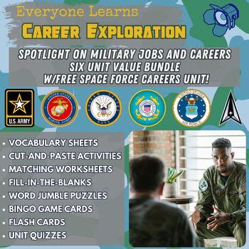 Everyone Learns Career Exploration Military Jobs And Careers Tpt