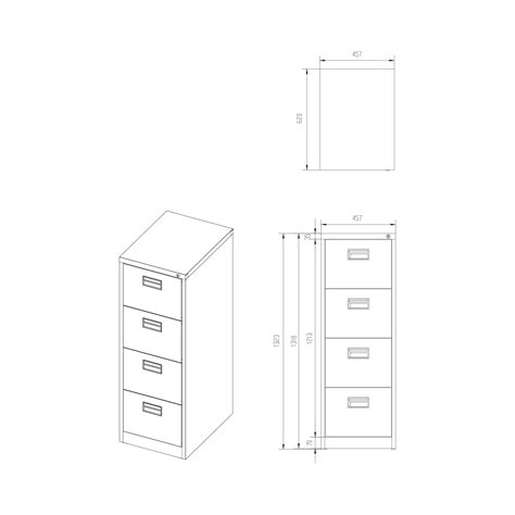 Metalowa szafa kartotekowa SARA V4 460 x 1320 x 620 mm biała