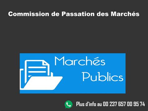 Commission De Passation Des March S Cpm March S Publics