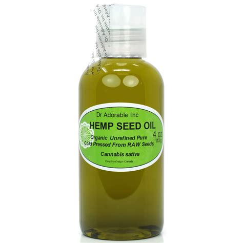 Pure Raw Hemp Seed Oil Organic Cold Pressed Virgin 2 4 8 16 36 Oz