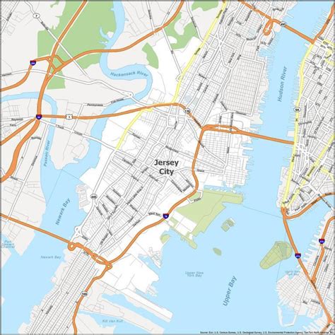 Map Of Jersey City New Jersey Gis Geography