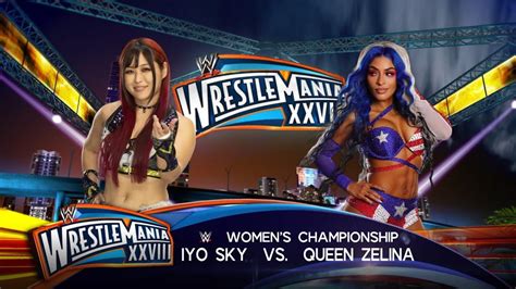 Iyo Sky Vs Queen Zelina Vega WrestleMania WWE 2K23 Universe YouTube