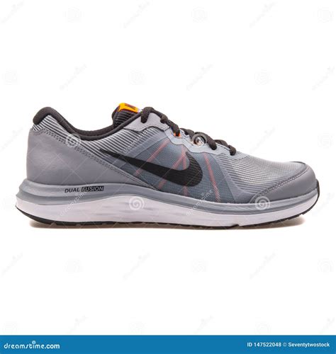 Nike Dual Fusion X 2 Grey and Orange Sneaker Editorial Stock Photo ...