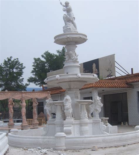 Outdoor Garden Natural Stone Carving Marble Water Fountain With