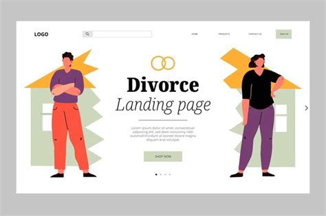 P Gina De Inicio Del Concepto De Divorcio Vector Gratis