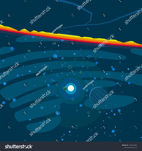 2d Illustration Cartoon Space Background Picture Stock Illustration 1259924866 Shutterstock