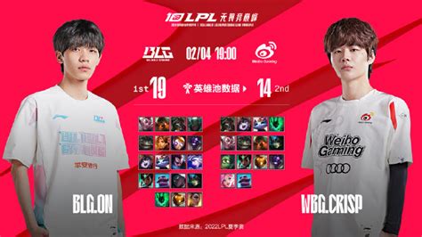 今日数据前瞻：blg Vs Wbg前瞻数据春季赛新浪新闻