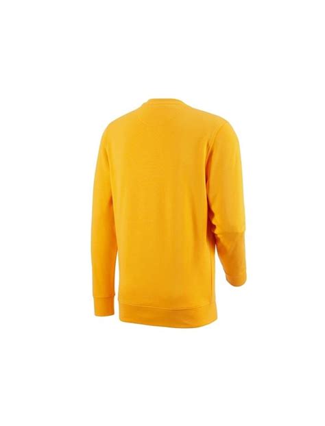 E S Sweatshirt Poly Cotton Jaune Strauss