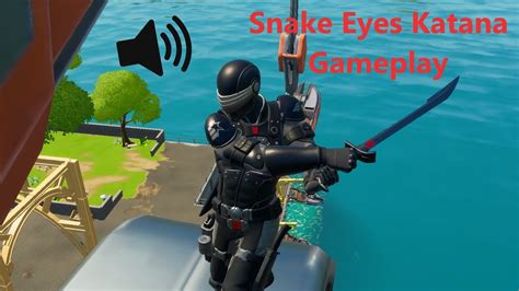 Snake Eyes Katana Pickaxe Fortnite Gameplay Swing Test Youtube