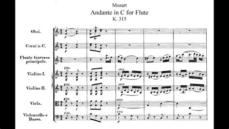 Mozart Andante For Flute And Orchestra In C Major K Youtube