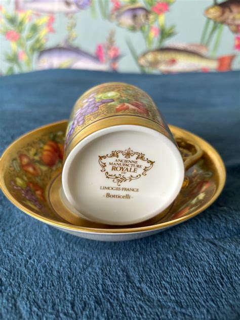 Proantic Tasses Litron En Porcelaine De Limoges Botticelli