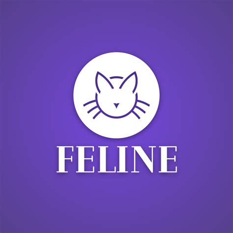 Feline Minimal Cat Animal Pet Cosmetics Logo Roven Logos