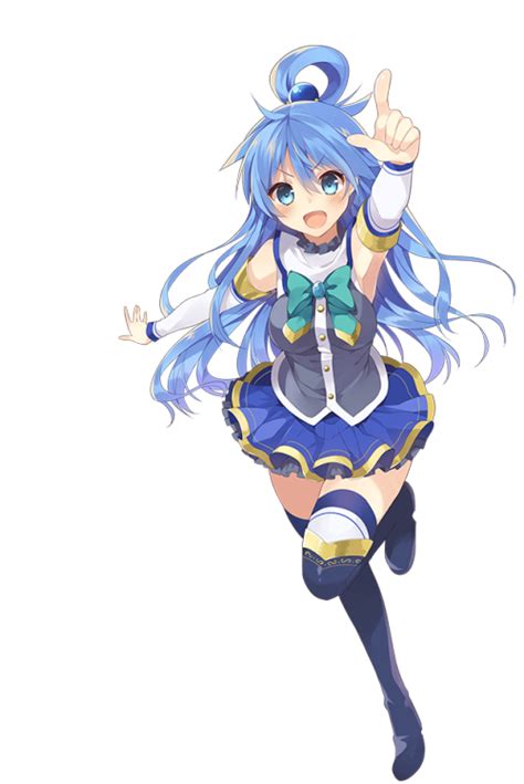 Aqua Is One Of The Three Main Protagonis In The Konosuba Series Prior To Life In The Fantasy