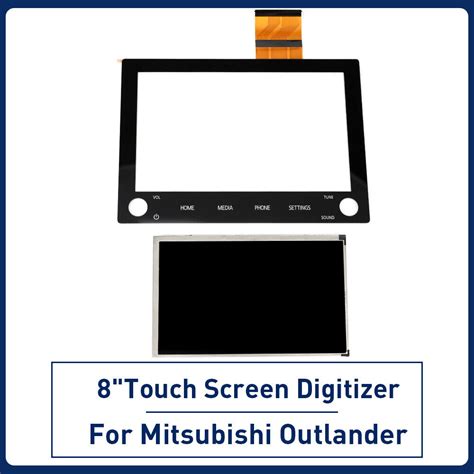 8 LCD Touch Screen Display Digitizer For Mitsubishi Outlander 2 Knobs