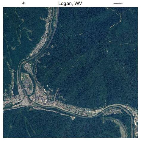 Aerial Photography Map of Logan, WV West Virginia