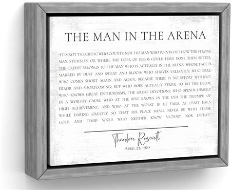 Pretty Perfect Studio The Man In The Arena Sign The Man