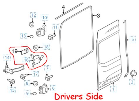 Ford Transit Side Door Lock Mechanism With Electric Solenoid MK7 2007