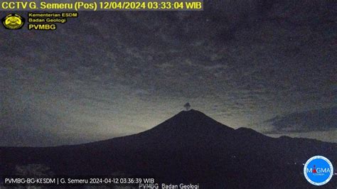 Gunung Semeru Erupsi Semburkan Abu Vulkanik Setinggi Meter