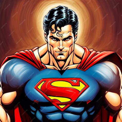 Imagem Do Super Homem - Retrato do super-homem em uma pose poderosa e heróica | Foto Premium