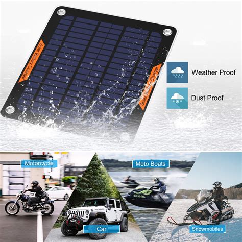 Snapklik Oymsae W V Solar Car Battery Charger Portable