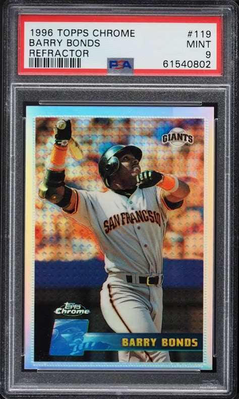 Topps Chrome Refractor Barry Bonds Psa Mint Weekly Sunday