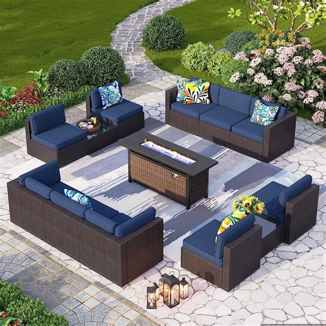 Amazon Phi Villa Piece Patio Furniture Set Fire Pit Table