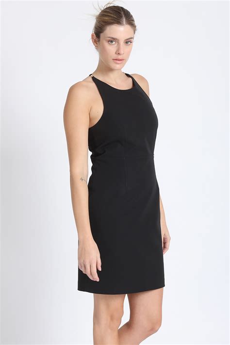 Ripley Vestido Mujer Liola Negro Strass Halter