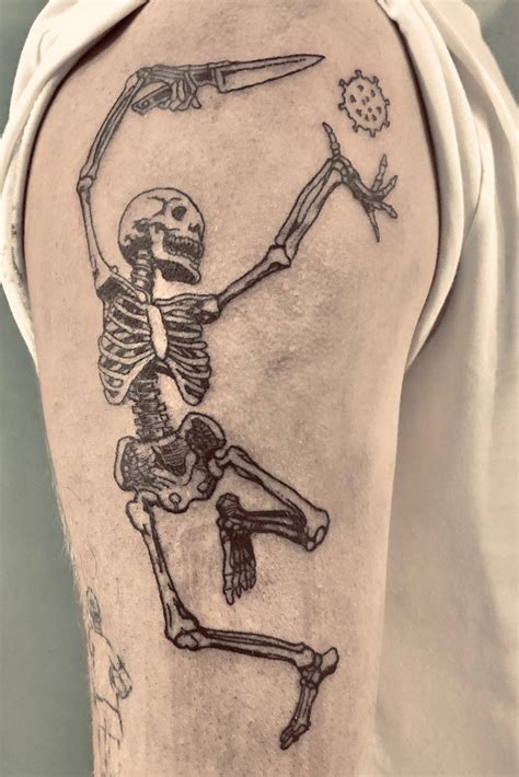 Dancing Skeleton Tattoo