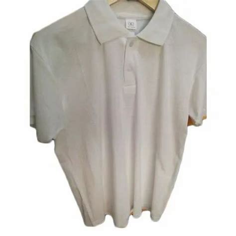 Plain Cotton Mens White Polo T Shirt At Rs 200 Piece In Bengaluru ID