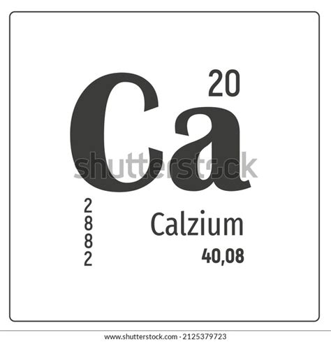 Calcium Chemical Element Periodic Table Valency Stock Vector (Royalty Free) 2125379723 ...