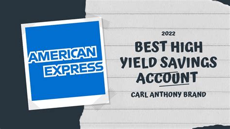 Best High Yield Savings Account American Express YouTube