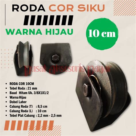 Jual Roda Pintu Gerbang Roda Bubut Besi Cor Standart Ukuran 10 Cm Rell