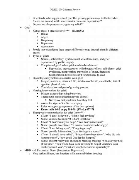 NRSE 3090 PART 25 EXAM STUDY GUIDE NRSE 3090 Studocu