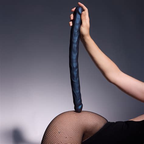 DOUBLE DONG REALISTIC DILDO SNAKY METALLIC COLOR