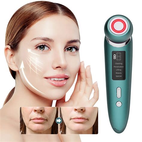 5 Modes Face Lift Devices Ems Microcurrent Skin Rejuvenation 43°c Facial Massager Light Therapy