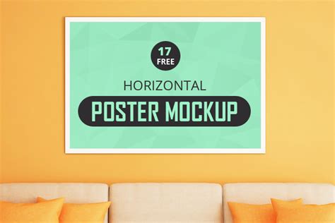 17 Free Horizontal Poster Mockup Psd Templates Designyep