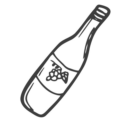 Sketch Wine Bottle Wine Bottle Vector Sketch Illustration 26733426 Vector Art At Vecteezy