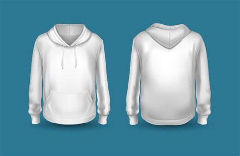 Plantilla De Sudadera Con Capucha Blanca Vector Premium